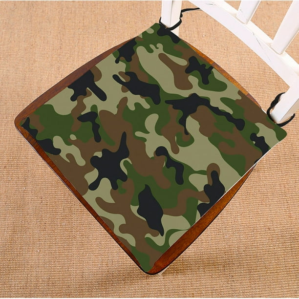 Abphqto Camouflage Chair Pad Seat Cushion Floor Two Sides Printing 20x20 Inch Com Abphqto Camouflage Chair Pad Seat, Camo Chair Cushions