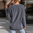 thumbnail image 3 of Lmnyox Ribbed Sweatshirts for Women Loose Crew Neck Oversized Pullover Fashion Casual Sweatshirts, 3 of 7