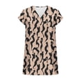 thumbnail image 5 of cocolona Womens Summer Silk Satin Tops Plus Size V Neck Short Sleeve T-shirt Fashion Casual Cute Print Tees Blouses, 5 of 6