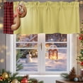 thumbnail image 5 of Christmas Gingerbread Man Valances for Windows, 42 x 18in, Red Buffalo Plaid Retro Funny Rod Pocket Kitchen Valance Curtain Light Filtering Window Treatments for Living Room Bedroom, 1 Panel, 5 of 7