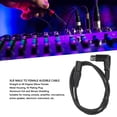 thumbnail image 3 of XLR Audible Cable, 1 Meter Straight To Elbow XLR Cord Male To Female  for Mixing Console Recorder, 3 of 7