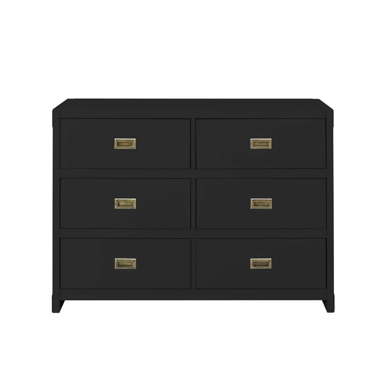 Baby Relax Miles 6 Drawer Dresser Nursery Furniture Black Wood Walmart