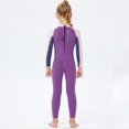 thumbnail image 3 of Soidarity Traje de neopreno para niños, conjunto de esnórquel de una pieza, traje de baño de dibujos animados para niñas, traje de neopreno de nailon Deportes acuáticos Violeta L Soidarity OD003308-03, 3 of 6