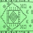 thumbnail image 1 of Ahgly Company Indoor Square Solid Emerald Green Modern Area Rugs, 6' Square, 1 of 4