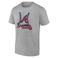 thumbnail image 2 of Men's Heather Gray Atlanta Braves Fastball T-Shirt, 2 of 3