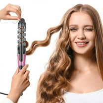 Automatic Hair Curler, Ionic Hair Straightener Brush, One-Click Curling Tool for Frizz-Free Shiny Hair, Ceramic Coated Teeth with Ergonomic Handle, Portable Lightweight Styling Device