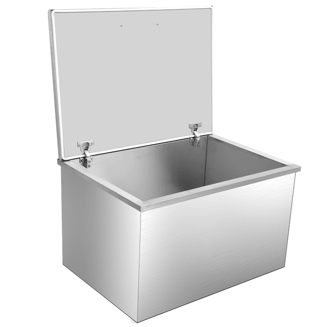 AKDSteel Stainless Steel Drop-In Ice Chest, Commercial Ice Bin For Outdoor Kitchen And Bar Beverage Cooling
