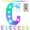 C, variant on EGYMEN Colorful LED Marquee Letter Lights, Multicolor Party Bar Letters with Lights Decorations for The Home, USB/Battery Powered Alphabet Lights with Remote Control