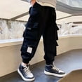 thumbnail image 5 of ANINEO Boys Casual Pants Sweatpants Lightweight Open Bottom Lounge Pants Drawstring Jogger Pants with Pockets, 5 of 6