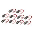 thumbnail image 1 of 10 Pcs Connecteur de Batterie 9V Clip Fil Support Noir, 1 of 3