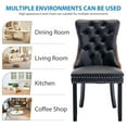 thumbnail image 5 of Aukfa High-End Upholstered Dining Chairs Set of 2, Modern Tufted Solid Wood Side Chair with Nailhead Trim - Black/Orange, 5 of 8