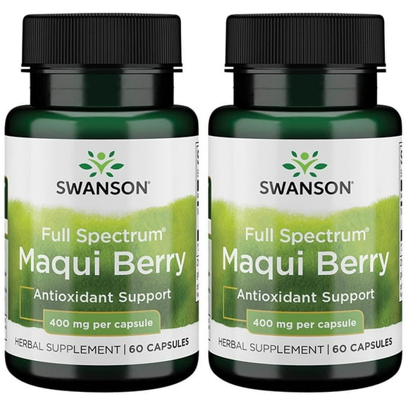 Swanson Full Spectrum Maqui Berry 400 mg 60 Caps 2 Pack