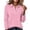 Pink, variant on Polo Shirts For Women Lapel Collar 3 Buttons Long Sleeve Tops Loose Fit Button Down Breathable Golf Shirts Casual Athletic Dry Fit T-Shirt