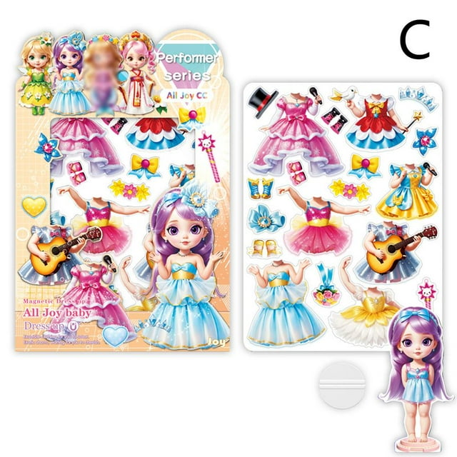 Variety Princess Magnetic Quiet Book Cartoon Magnetic Childrens Creative DIY Gifts For Girls