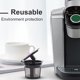 thumbnail image 3 of Naiovety Filtro de café reutilizable de 6 uds., cápsulas recargables de acero inoxidable, filtro de malla de vaina, reemplazo para Maker Juegos de servir café y té Negro Naiovety HA000859-02B, 3 of 6