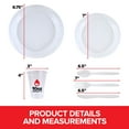 thumbnail image 3 of 780 Piece Clear Plastic Dinnerware Set, Service for 120 Guests, Heavy Duty Every Day Use Plastic Plates, Cups, and Utensils, Disposable Dinnerware Set for Weddings, Graduations, and Birthday Parties, 3 of 6