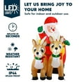 thumbnail image 3 of Joyfy 6ft Christmas Inflatables Santa on Sleigh with 2 Reindeer Outdoor Decorations,Christmas Blow Ups Yard with Built-in LEDs for Holiday Party Garden Lawn Decor, 3 of 9