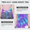 thumbnail image 6 of Purple Blue Tie Dye Pattern Apron-Garden Aprons for Women with Pockets-Cotton Linen Waterproof Kitchen Cooking Gardening Aprons Adjustable for Kitchen,Cooking,BBQ and Salon 33x27 Inch, 6 of 7