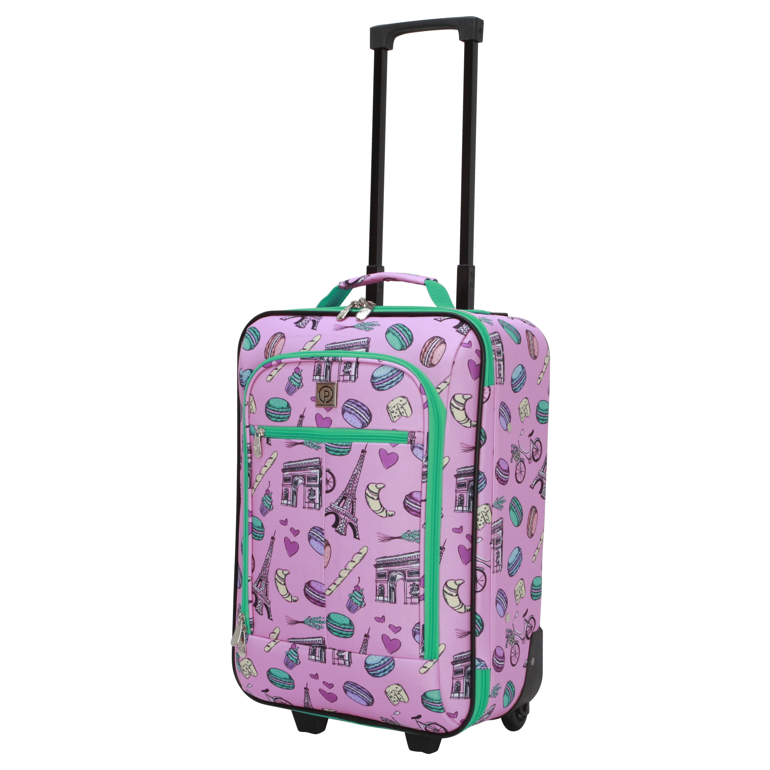 Protege 3 Piece 18 Softside Kids Luggage Set, Heart 