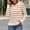 Orange Tops for Women, variant on Olyvenn Stylish Women Spring V Neck Sweater Color Block Button Collared Long Sleeve Shirt Lapel Neck Casual Loose Striped Pullover Sweaters Red 4-6