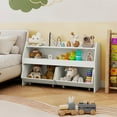 thumbnail image 4 of Infans Kids Toy Storage Organizer w/2 Movable Drawers Open Shelf Compartment for Kids, 4 of 7