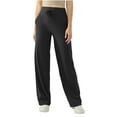 thumbnail image 1 of Bowake Wide Leg Yoga Pants for Women Stretch Comfy High Waisted Drawstring Workout Athletic Lounge Trouser with Pockets, 1 of 4