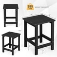 thumbnail image 3 of Gymax 2 Pcs Table d'Appoint Adirondack de Patio 14 Pieds' HDPE Carré Résistant aux Intempéries Jardin Noir, 3 of 5