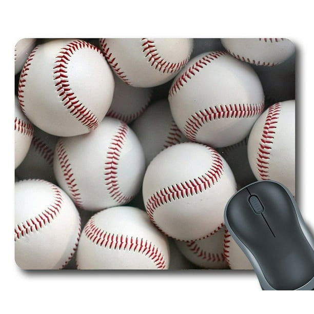 GCKG Baseball Balls Mouse Pad Personalized Unique Rectangle Gaming