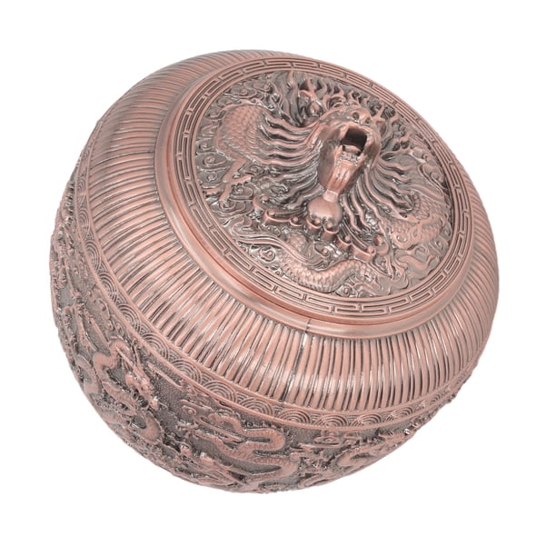 Bote de Almacenamiento de Té de Aleacion Vintage de China, Caja Hertica de Hojas Suladas de Dragón, Caja de Espicas, Latas de Hojalata, Contenedor Pequeño de Hierba,