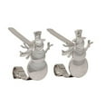 thumbnail image 4 of The Original MantleClip Stocking Holders with Removable ZINC ALLOY Holiday Icons (2-pack Snowman, Silver), 4 of 4
