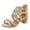 Khaki, variant on BADHUD Mid Chunky Heel Sandals for Women Cross Strap Ankle Strap Buckle Open Toe Hollow Out Stacked Heeled Dress Sandals Casual Summer Ladies Wedding Party Pumps Dress Shoes