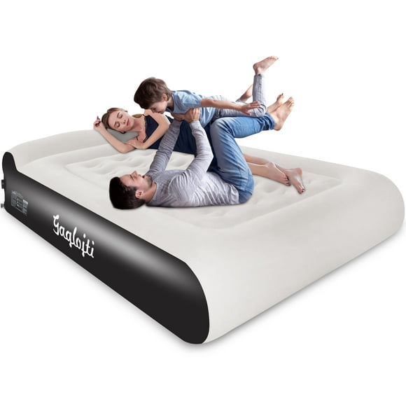 Colchón inflable Gaglojti Queen de 16 pulgadas con bomba integrada, 300 kg