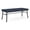 Castillo Batik Blue, variant on Mystic Reception Waiting Room Healthcare 18.5" 2-Seat Bench / Black Steel / Blue