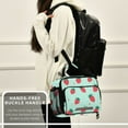 thumbnail image 6 of FORMRS Student Lunch Bag Insulated Reusable Cooler Box with Zipper Pockets, Green Strawberry, 6 of 9