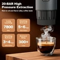thumbnail image 6 of GVODE Portable Espresso Machine, Self-Heating 3-in-1 Portable Coffee Maker, 20 Bar Electric Travel Espresso Maker for Capsules & Ground Coffee, Gray, 6 of 8