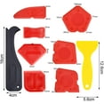 thumbnail image 2 of Kit de herramientas para calafateo de 12 piezas: herramienta de acabado para sellador de silicona, raspador de lechada, removedor de calafateo, boquilla para calafateo y tapas para calafateo (rojo)., 2 of 7