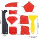 thumbnail image 2 of Kit de herramientas para calafateo de 12 piezas: herramienta de acabado para sellador de silicona, raspador de lechada, removedor de calafateo, boquilla para calafateo y tapas para calafateo (rojo)., 2 of 7