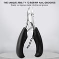 thumbnail image 4 of 4Pcs Professional Nail Clippers Set, Ultra Sharp Sturdy Fingernail Clipper and Heavy Duty Toe Nail Clippers Adult Thick Nails Long Handle (Black), 4 of 4