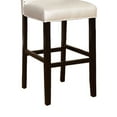 thumbnail image 3 of Benjara 30" Contemporary Wood Bar Stool with Leather Upholstery in Black, 3 of 5