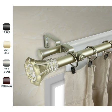 Dakota 1 Dia Double Curtain Rod 28 48 Inches Gold Walmart Com