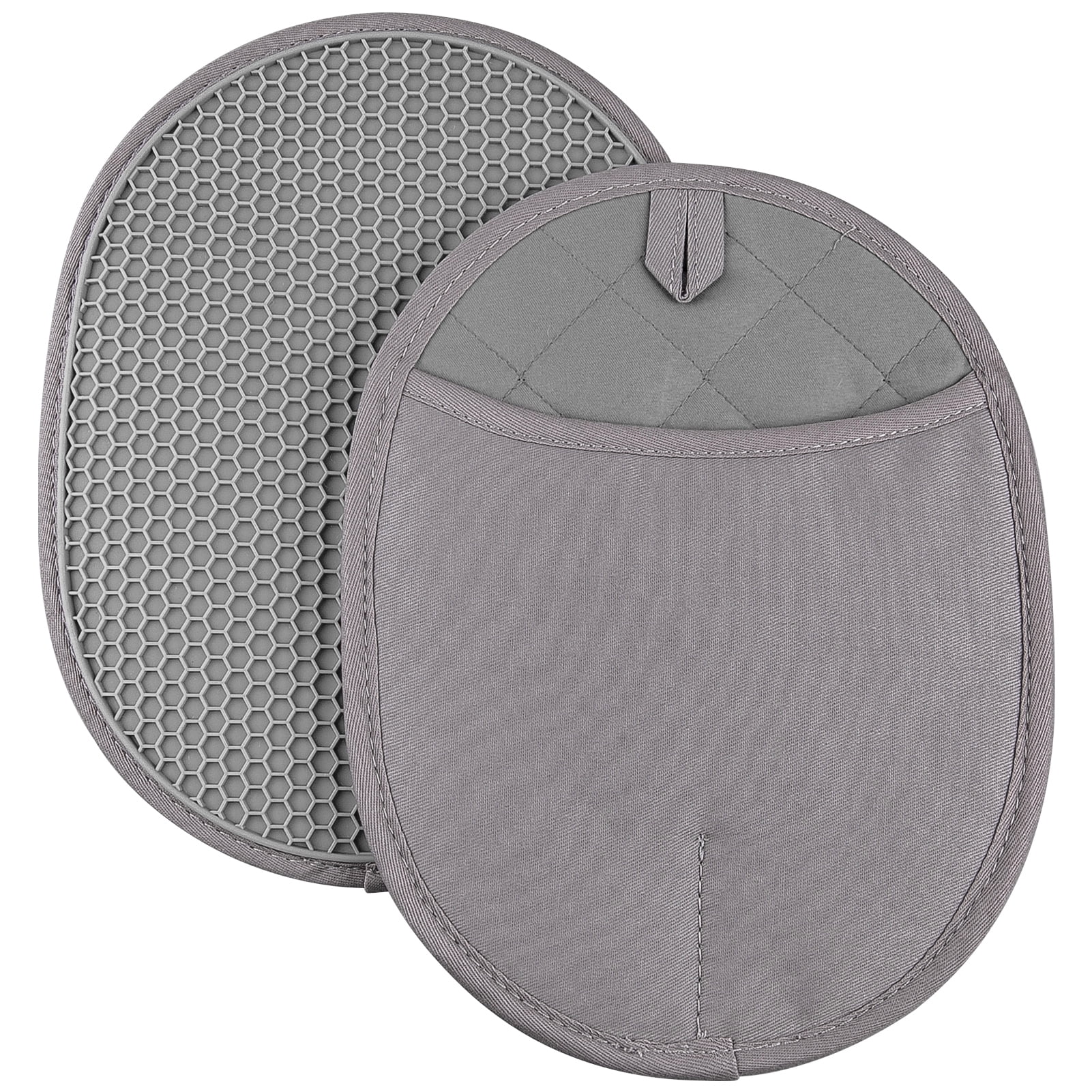 KITCHENAID Set di 2 guanti da forno in morbido silicone a coste, 19 x 33 cm, color miele