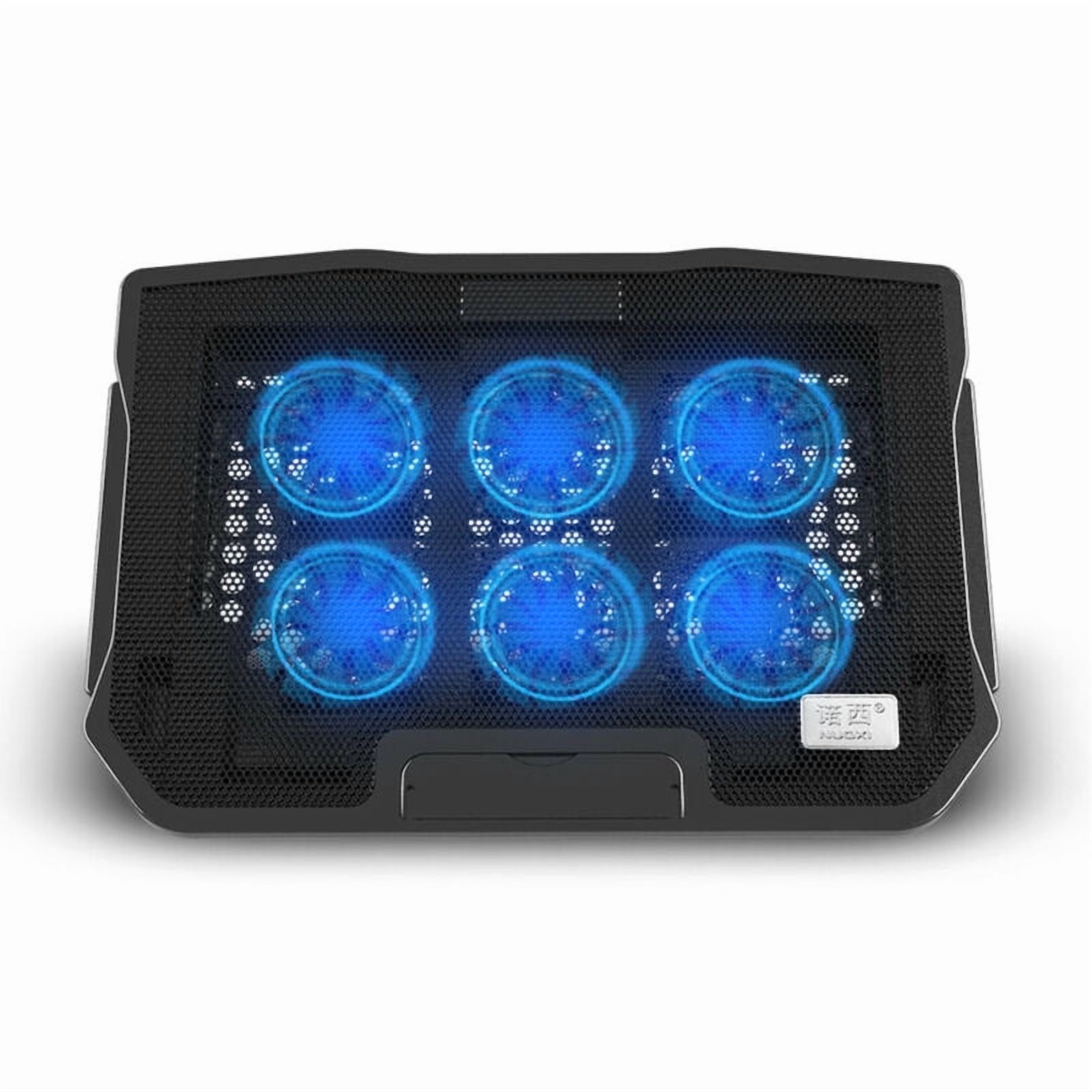 Laptop Cooling Pad, Gaming Laptop Cooler Stand For Gaming Notebook Laptop Cooler LED Fan, 6-Fans