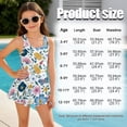 thumbnail image 5 of DISNIMO Girls Swimsuits Butterfly Flower Printed One Piece Swimwear with Skirt Sleeveless Breathable Bathing Suit Soft Stretch Swim Dress for Kids Girls, 5 of 8