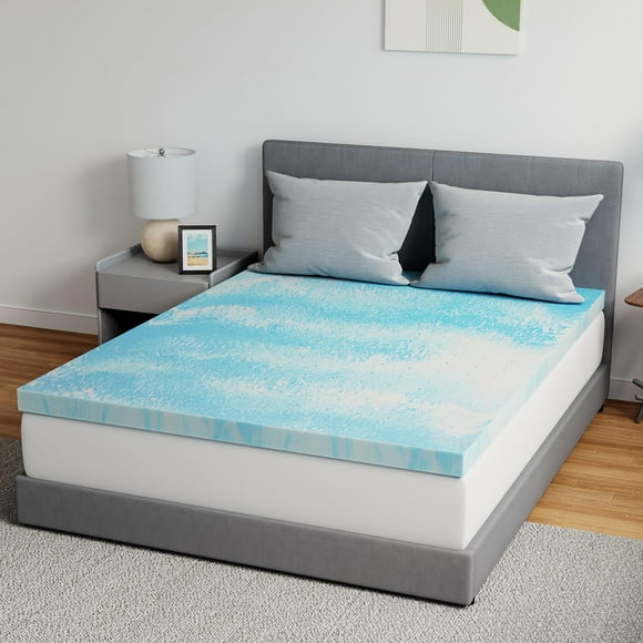 Cubrecolchón Novilla Full, gel refrigerante, espuma viscoelástica de 7,5 cm