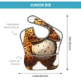thumbnail image 4 of Hirioo Cartoon Cheetah With Attitude for Baby Waterproof Pocket Bib Adjustable Closed for Babies Toddlers with Large Pocket 6-24Months, 4 of 8