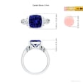 thumbnail image 5 of ANGARA Lab Grown 2.35 Ct Cushion Sapphire Solitaire Ring for Women in 14K White Gold (Size-8mm) | September Birthstone, Anniversary, Jewelry Gift for Women | Lab-Grown Blue Sapphire Ring, 5 of 8