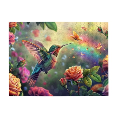 500 pcs Bird and Flowers Wooden puzzles for adults 500 pieces Challenging Brain Exercise Vibrant Bird and Flower Modern Style High difficulty puzzle 500 Piece Creative Activity Hobbies for Adults
