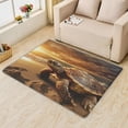thumbnail image 2 of Sea Turtle Rugs for Living Room - 4x5 Rug - Sea Turtle Rug - Ocean Animal Beach Area Rug - Coastal Sunset Seascape Rugs - Kids Boys Sea Animal Carpet, 2 of 7