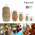 thumbnail image 1 of Almacén de Liquidación Muñeca Rusa de Anidación En Blanco Matryoshka de Madera Sin Pintar Xihbxyly Juego de 5, 1 of 6