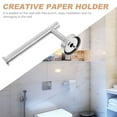 thumbnail image 5 of WHAMVOX  Bathroom Tissue Holder over The Toilet Storage Wall Mount Paper Silver, 5 of 8